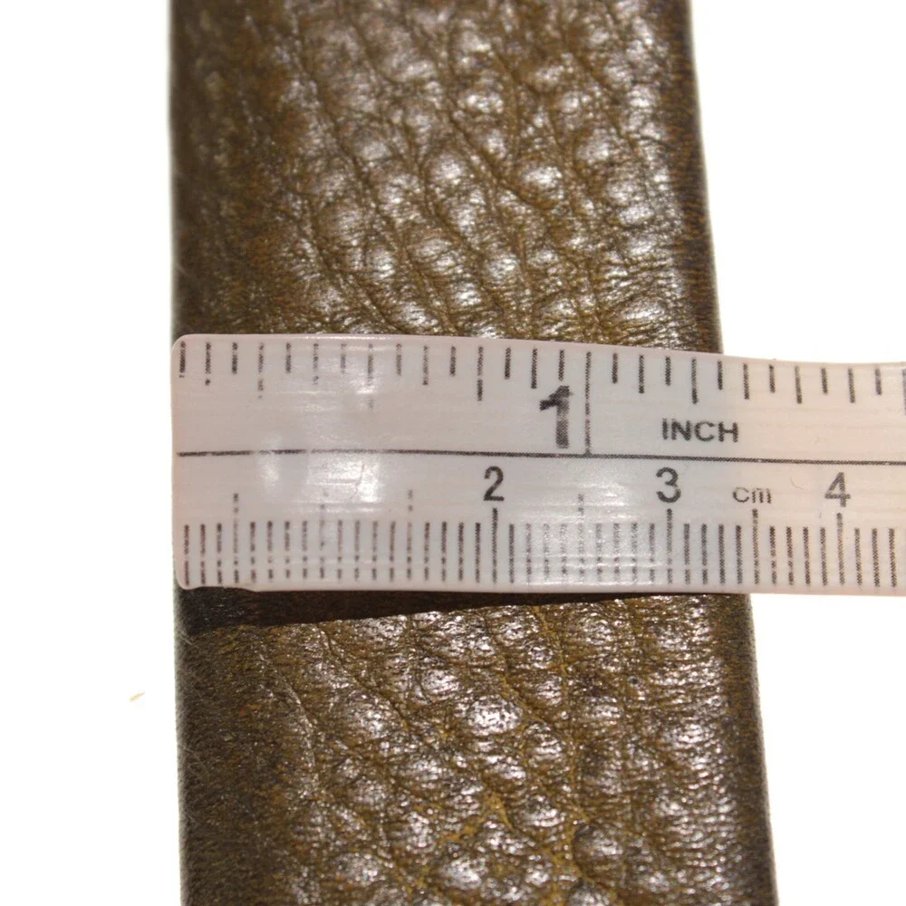 Di Bianco NWT Cut to Size Dress Belt In Green Pebbled Leather One Size